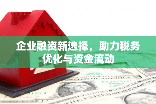 金华企业融资新选择，助力税务优化与资金流动