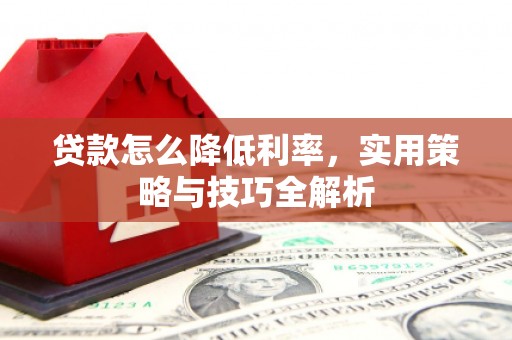 金华贷款怎么降低利率，实用策略与技巧全解析