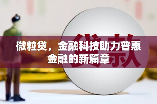 金华微粒贷，金融科技助力普惠金融的新篇章