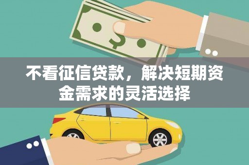 金华不看征信贷款，解决短期资金需求的灵活选择