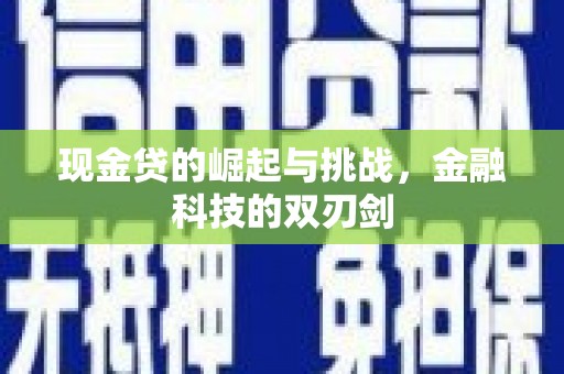 金华现金贷的崛起与挑战，金融科技的双刃剑