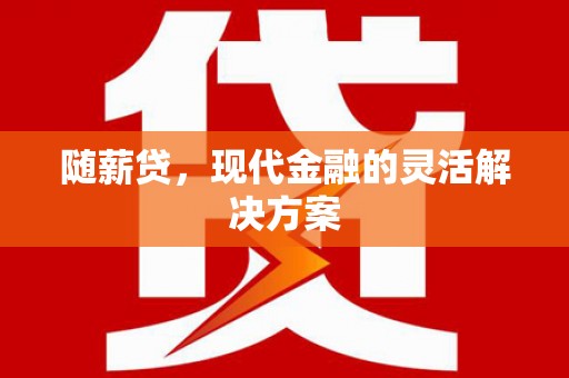 金华随薪贷，现代金融的灵活解决方案