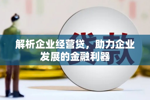 金华解析企业经营贷，助力企业发展的金融利器