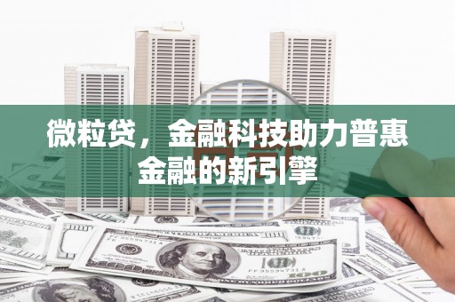 金华微粒贷，金融科技助力普惠金融的新引擎