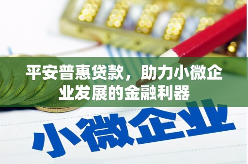 金华平安普惠贷款，助力小微企业发展的金融利器