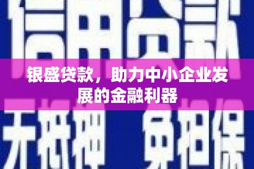 金华银盛贷款，助力中小企业发展的金融利器