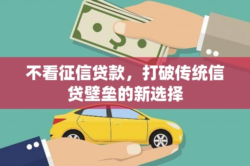 金华不看征信贷款，打破传统信贷壁垒的新选择