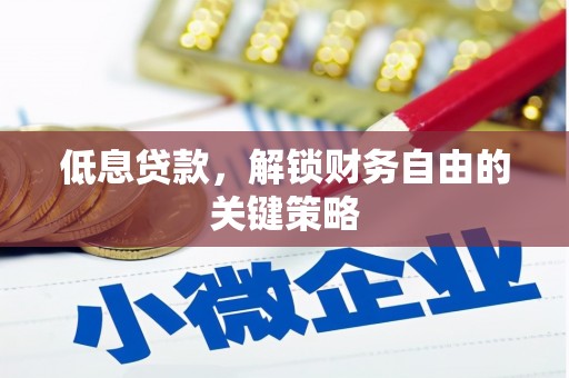 金华低息贷款，解锁财务自由的关键策略