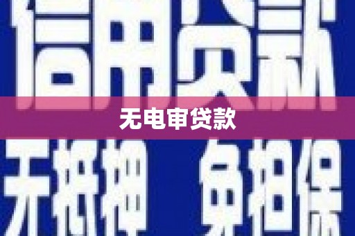 金华无电审贷款