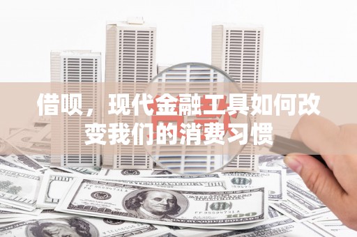 金华借呗，现代金融工具如何改变我们的消费习惯