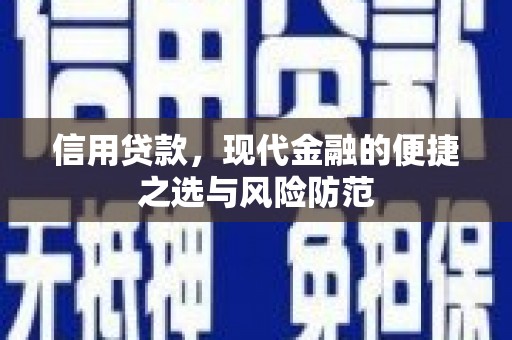 金华信用贷款，现代金融的便捷之选与风险防范