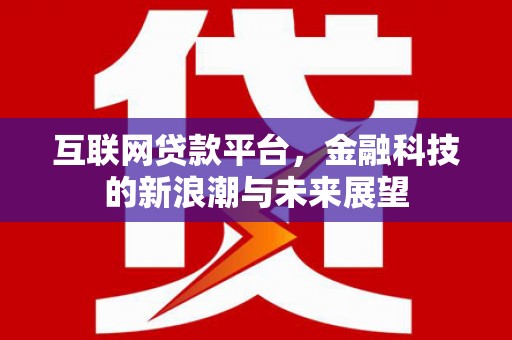 金华互联网贷款平台，金融科技的新浪潮与未来展望