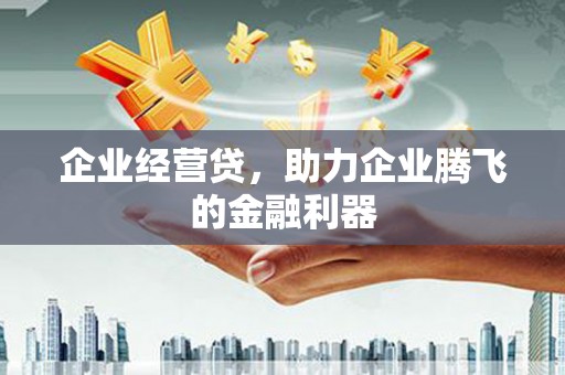 金华企业经营贷，助力企业腾飞的金融利器