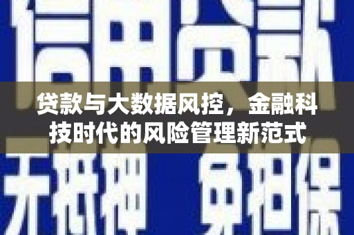 金华贷款与大数据风控，金融科技时代的风险管理新范式