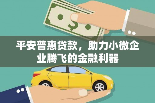 金华平安普惠贷款，助力小微企业腾飞的金融利器
