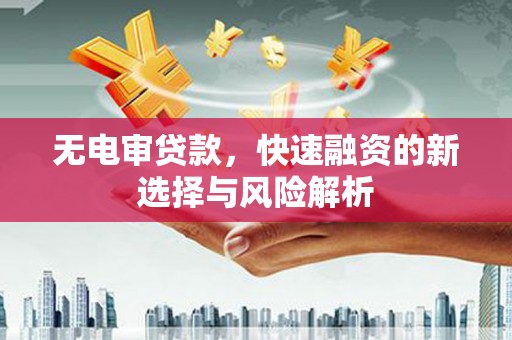 金华无电审贷款，快速融资的新选择与风险解析