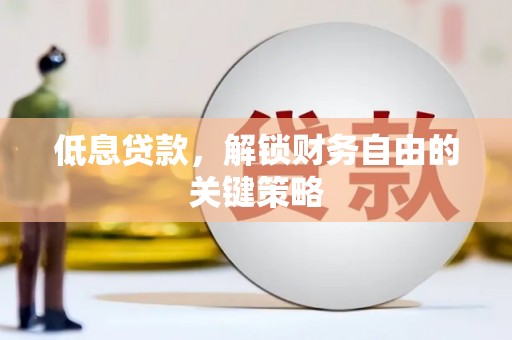 金华低息贷款，解锁财务自由的关键策略