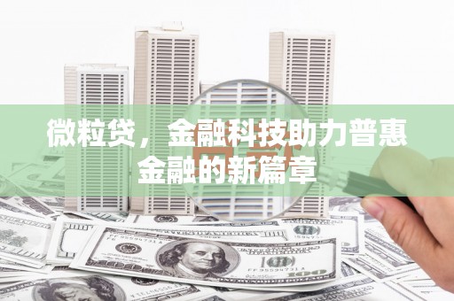 金华微粒贷，金融科技助力普惠金融的新篇章
