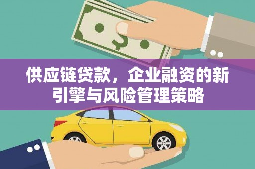 金华供应链贷款，企业融资的新引擎与风险管理策略