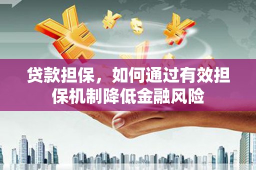 金华贷款担保，如何通过有效担保机制降低金融风险
