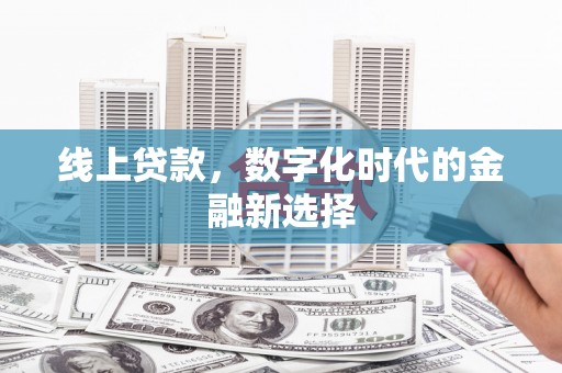 金华线上贷款，数字化时代的金融新选择