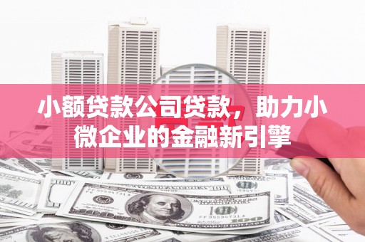 金华小额贷款公司贷款，助力小微企业的金融新引擎