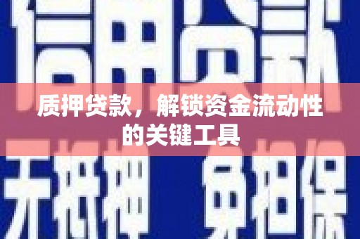 金华质押贷款，解锁资金流动性的关键工具