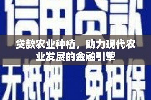 金华贷款农业种植，助力现代农业发展的金融引擎